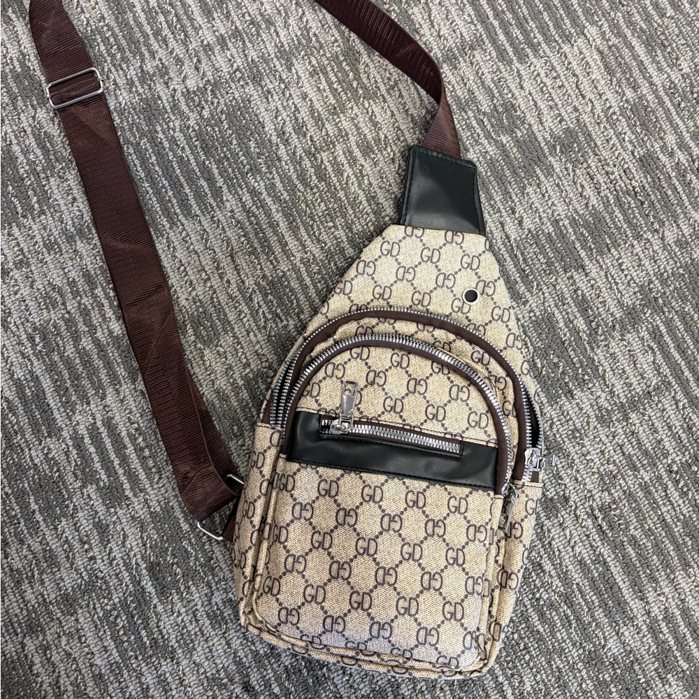 Gucci Beige and Brown GG Monogram Belt Bag